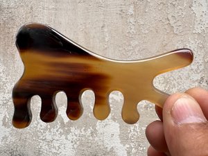 Handmade Breathable Buffalo Horn <b>Massage</b> Roller | Multi-Functional <b>Head</b> Face Gua Sha <b>Tool</b> | Modern Natural Polished Waterproof - Product Image 4