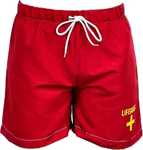 Zwembad Stags Water Oplossen Witte Draad Rode Custom Life Guard Prank Shorts Hot Spring Seaside Vakantie Zwembroek