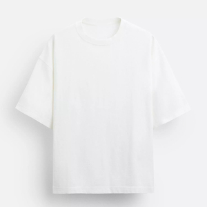 T-shirt noir ample pour homme, col rond, manches courtes, en coton, style décontracté streetwear, haut tendance - Product Image 1