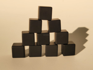 Venta al por Mayor de Ágata Negra de Primera Calidad, Acabado Satinado Mate, Cubo Pulido de 12 mm, Piedra Preciosa Natural Tallada, Decoración para el Hogar y la Oficina, Amuleto de Sanación - Product Image 3
