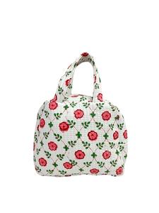 Sac à main matelassé à imprimé floral fait main |   Doublure en coton de qualité supérieure et fermetures éclair durables |   Sac fourre-tout artisanal pour femmes et voyages - Product Image 3
