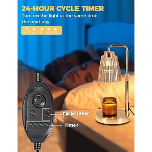Lampe chauffe-bougie à intensité variable avec minuterie, cadeau d'anniversaire ou de pendaison de crémaillère pour femme et maman, élégante décoration pour la maison neuve avec chauffe-cire J - Product Image 5