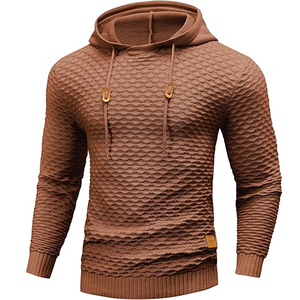 Sweat-shirt à capuche unisexe, coupe ajustée, tricoté, impression numérique, manches longues, décontracté, printemps, 100% coton, molleton gris - Product Image 2