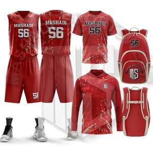 Maillot et short de basket-ball entièrement sublimés Ensemble d'uniformes de basket-ball personnalisés Vente en gros Fabricant d'uniformes de basket-ball - Product Image 1