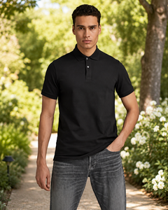 Camisas de Manga Corta para Hombre, de Poliéster/Algodón, Transpirables, Suaves, Antiarrugas, con Logotipo Bordado Personalizado, Precio de Fábrica, ODM - Product Image 1