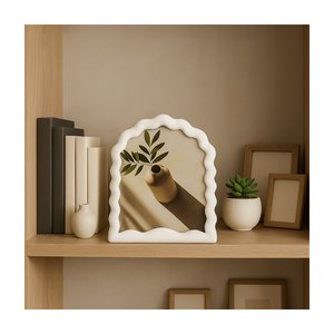 Hot Selling Resin Angel Photo <b>Frame</b> with Wavy Edge Mirror Polish Finish for Interior <b>Design</b> Home Office Wholesale B2B - Product Image 3