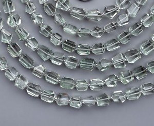 Perles de pierres précieuses en améthyste verte naturelle facettées de forme fantaisie pour la fabrication de bijoux DIY, vente en gros, marque RUHAN GEMS - Product Image 6