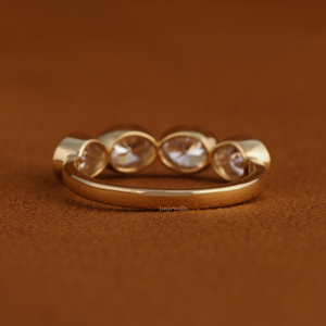 Anillo de Diamantes CVD para Mujer, Engaste de Bisel, Oro Sólido de 14k, Anillo de Compromiso con Diamante de Laboratorio, Certificado IGI, Anillo de Diamantes de Oro - Product Image 5