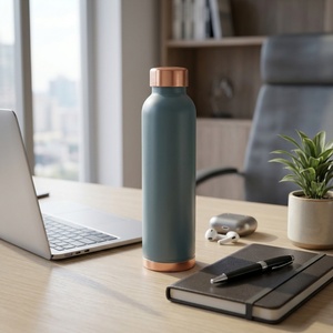 Botella de Agua Mosaic E-Comm 100% Cobre Puro Ecológica de 950 ml |   Libre de BPA, a prueba de fugas, con propiedades antioxidantes |   Hecho en India - Product Image 2