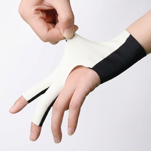 Guantes de Billar Profesionales Ligeros y Duraderos con Dedos Descubiertos, Transpirables, de Tres Dedos, para Snooker, Mano Derecha, Tipo Mariposa, Unisex - Product Image 4