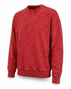 <b>Fleece</b> Winter Casual <b>Sweatshirt</b> Men Regular Fit <b>Lined</b> Crew Neck Acid Wash Solid 220g 100% Cotton Custom Made 2026 New Arrival - Product Image 4