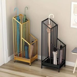 Premium OEM Gold Metal Umbrella Holder with Minimal Vertical Pattern for Stylish Home and Hotel Use - Product Image 5