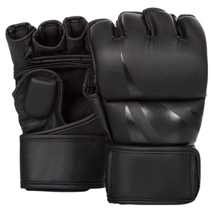 Gants de MMA en cuir de haute qualité, avec poignées, fermeture auto-agrippante, support de poignet, personnalisables, pour adultes, boxe, arts martiaux - Product Image 1