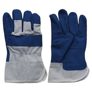 Gants de travail en cuir et coton canadiens de qualité supérieure, anti-vibration, en cuir de vachette grainé renforcé, avec bande de protection dorsale - Product Image 2