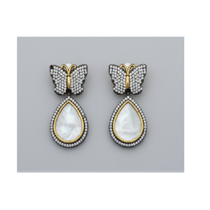 Pendientes Elegantes para Boda con Diseño de Lágrima de Cristal, Pendientes de Novia Chapados en Oro, Joyería Nupcial de Lujo para Fiesta de Bodas - Product Image 3