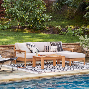Modern Teak <b>Wood</b> <b>Outdoor</b> Coffee <b>Table</b> Weather Resistant Garden Patio Furniture - Product Image 5
