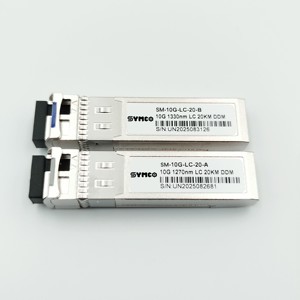 Transceptor SFP SYMCO 10G SM-10G-20-LC, Conector LC Monomodo, DDM, 20 km, Módulo de Fibra Óptica para FTTH/FTTx, 1 Año de Garantía - Product Image 1