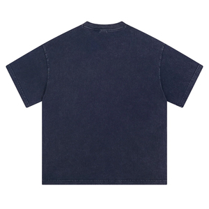 <b>Men's</b> Distressed Round Neck T-shirts Custom Logo <b>Men's</b> Heavyweight <b>Cropped</b> Oversize Acid Wash T Shirts <b>For</b> <b>Men's</b> - Product Image 5