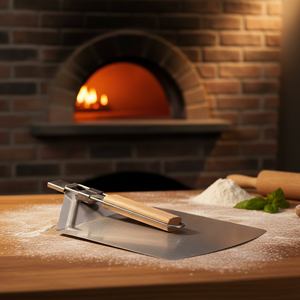 Pala Redonda Metálica para Pizza con Mango de Madera, Pala Grande para Hornear en Horno y Uso Profesional en Cocina - Product Image 5