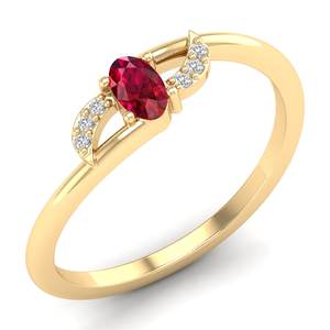 Anillos de Compromiso REYES Minimalistas de Plata de Ley 925 con Moissanita Certificada por GRA, Joyería Fina Personalizada con Gema de Rubí de 0.21 Quilates - Product Image 2