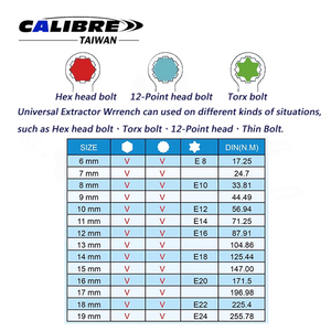 TAIWAN CALIBRE 10pc 3/8" 12T Anti-Shedding Industrial/DIY Grade OEM <b>Torque</b> Wrench Adaptor <b>Set</b> with CR-V 6140 Material - Product Image 4