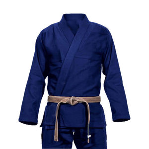 Blue BJJ Kimono 100% Cotton Breathable Unisex Adult Martial Arts Wear Customized Fit Plain Dyed Lightweight Digital Print 100g - Product Image 1