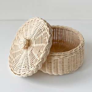 High quality <b>empty</b> jars hand-crafted rattan jar wholesale sustainable <b>boxes</b> for essentials storage - Product Image 3