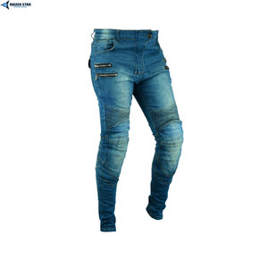 Pantalones Vaqueros de Motocicleta de Fibra de Aramida Premium para Hombre, Pantalones de Mezclilla Protectoras para Motociclistas con Almohadillas CE Extraíbles - Product Image 4