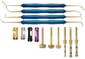 ชุดเครื่องมือผ่าตัดกระดูก Tegra Surgical Lift Osteotomes ผลิตจากเหล็กกล้าไร้สนิมเยอรมัน แบบใช้มือ ชุดตรง โค้งเว้า สำหรับการปลูกถ่ายฟันและผ่าตัดกระดูก - Product Image 3