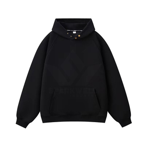 Sudadera con Capucha Negra para Hombre, Corte Regular, Felpa Francesa, Estilo Casual, Diseño con Bolsillo Frontal con Estampado de Camuflaje, Otoño, 100% Algodón - Product Image 1