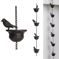Chaîne de pluie suspendue en métal pour gouttière extérieure, cascade, tuyau de descente, carillon de pluie mobile, décoration de jardin