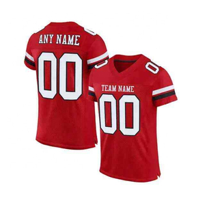 Camisetas de Fútbol Americano Personalizadas 2026 con Impresión por Transferencia de Calor, Transpirables, de Manga Corta, Diseño Cosido, Cuello en V Frontal para Adultos - Product Image 6