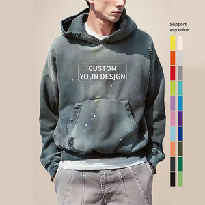 Sudadera con Capucha Personalizada para Hombre, Corte Regular, Diseño de Bolsillo Tejido en Algodón con Tinte Degradado, Ecológica, para Otoño, con Estampado Personalizado - Product Image 2