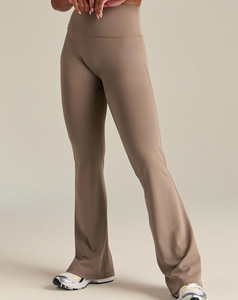 2026 Wholesale High Waist <b>Flared</b> <b>Leggings</b> Women Knee-Length Custom Printed Knitted Spandex Nylon Stretchy Comfortable Durable - Product Image 1
