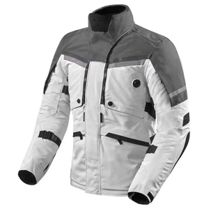 Chaqueta de Motociclismo de Manga Larga para Hombre, Resistente al Viento, para Todas las Estaciones, Diseño Blanco y Gris - Product Image 1