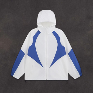 OEM Custom Windbreaker Suit Two Piece Set <b>Zip</b> <b>up</b> <b>Jacket</b> and Nylon Shorts Sweatsuit Zipper Track Suits Windbreaker Tracksuit - Product Image 3