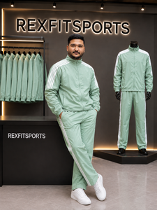 Conjunto Deportivo REXFIT SPORTS 2026 para Hombre, Chaqueta y Pantalones de Nailon Ligero con Cierre Completo, Ropa Deportiva Personalizada para Entrenamiento y Uso Casual - Product Image 6