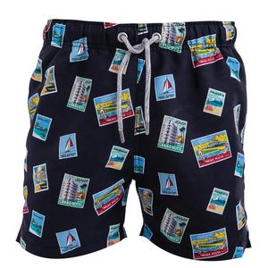 Vente en gros de shorts de bain décontractés pour hommes avec impression personnalisée tissu recyclé à séchage rapide 100% shorts de plage en polyester anti-rides - Product Image 1