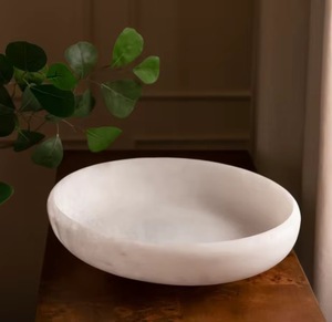 Tazón para Servir de Resina Hecho a Mano, Diseño Minimalista, Plato Blanco Pulido para Frutas y Bocadillos, Uso Doméstico, Sin Recubrimiento - Product Image 4