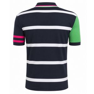Men's Black Green Sleeve Striped Polo Shirt Short Sleeve Stylish <b>Athletic</b> Apparel Comfortable Wear for Golf Sports - Product Image 2