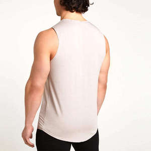 Débardeur gris sans manches pour homme, col rond, couleur unie, décontracté, tricoté, respirant, en polyester - Product Image 4