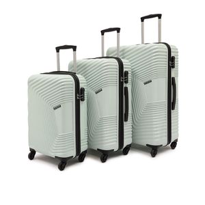 Versatile 3 Piece Hard Side <b>Suitcase</b> Set Lightweight Travel Luggage with Fluid Spinner Wheels and Secure Corner Guard Shielding - Product Image 1