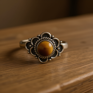 Anillo de Moda con Ojo de Tigre de 2.7 Gramos de Diseño - Product Image 3