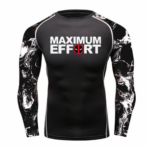 <b>Custom</b> Logo Factory Made <b>Compression</b> <b>Shirt</b> Long Sleeve Plain Fitness Rash Guard <b>Custom</b> <b>Design</b> 100% Polyester Rash Guard For Men - Product Image 4