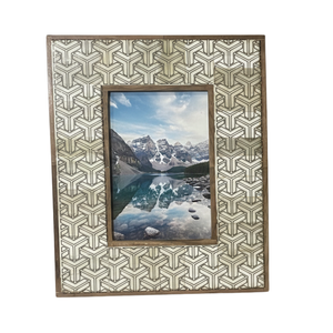 Luxury Bone Inlay Photo <b>Frame</b> <b>4x6</b> Inch Handcrafted |Premium Decorative Picture <b>Frame</b> for Tabletop Office Desk Home Decor Gifting - Product Image 1