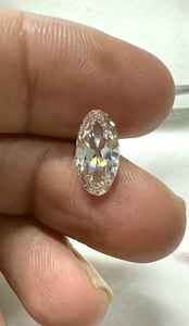 Diamante CVD de corte Moval de 3.02 quilates, color marrón elegante, certificado por IGI, cultivado en laboratorio, pulido a mano en India, para la fabricación de joyas y anillos. - Product Image 2