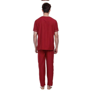 Men's Red <b>Scrub</b> <b>Set</b> Short Sleeve V-Neck Medical Uniform Pants Unisex Stylish <b>Scrub</b> Suits Uniform <b>Sets</b> for Nurses Hospital - Product Image 4