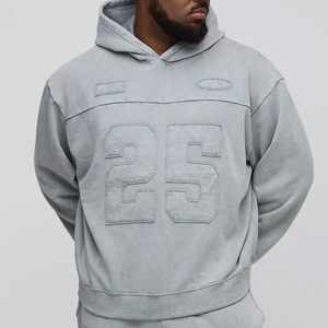 <b>Men</b> Custom Gym Tracksuit Set Heavyweight Breathable Streetwear Acid Wash Jogging Suit High Quality OEM Logo Available - Product Image 2