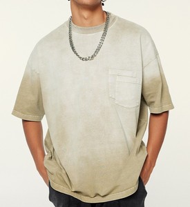 Camiseta de Algodón 100% Estampada de Alta Calidad, Estilo Retro, Holgada, con Bolsillo, para Hombre, Primavera-Verano 2025 - Product Image 1