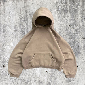 Sweat à capuche personnalisé en molleton uni, écologique, en polyester/coton 600 g/m², service OEM, pour homme - Product Image 6